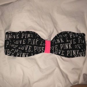 PINK strapless bikini top